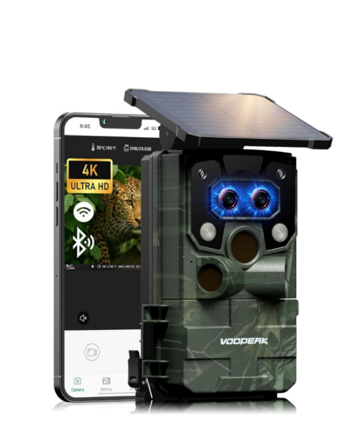 DE: TC37,  WLAN Solar-Wildkamera mit Handy-App, Dualobjektiv, Starlight-Nachtsicht