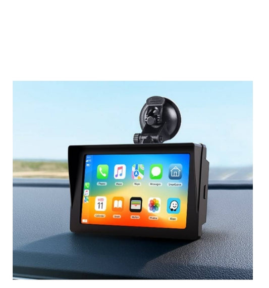 DE: RC04DXXXX-T，Wireless Carplay Bildschirm mit 7 Zoll Touchscreen, Android Auto Display mit GPS-Navigation, Sprachassistent, Mirror Link, AUX, FM