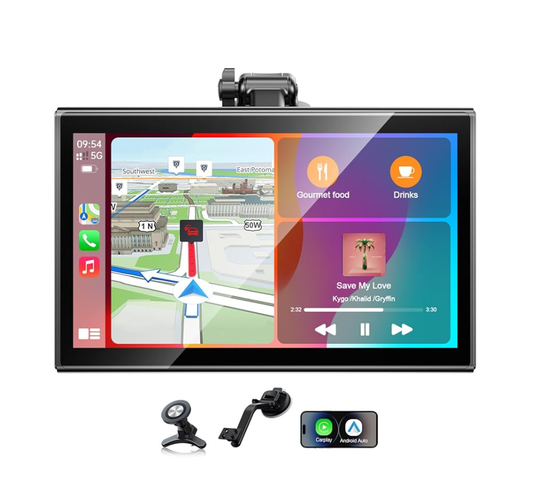 US:RC18AXXDXX-F-QK1,7" Wireless Apple CarPlay and Android Auto Screen with Magnetic Mount, Portrait/Landscape Switch, Portable Car Stereo with Bluetooth, Mirror Link, GPS, OTA Update