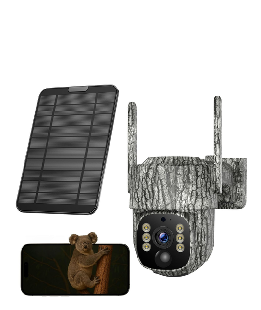 US: TC32BCXXUS,Cellular Trail Camera 2.5K Live Streaming, 4G LTE Game Cameras with Solar Panel, Night Vision, Motion Activated, 360° View, SIM Card Included Hunting Cameras for Outdoor