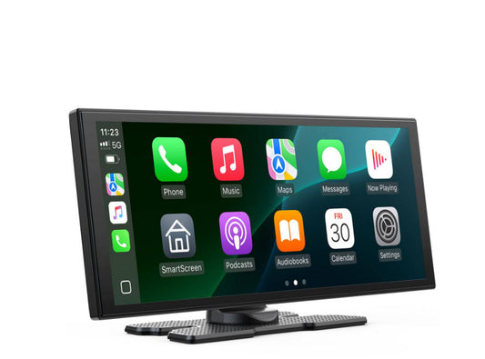 US: [Only for Walmart] RC28XAXDXX/0801, Portable Wireless Carplay Touchscreen for Car 10.25 inch 4K Apple Carplay & Android Auto Car Play Screen with 1080p Rear Camera/GPS Navigation/Bluetooth/Mirror Link/AirPlay