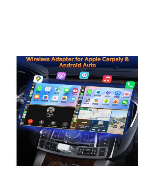 ES: RC22XXXDXX,Adaptador 2 en 1 para Coche inalámbrico Carplay y Android Auto, 5 GHz WiFi Plug and Play, Convertido por Cable a inalámbrico para Coche con Cable de fábrica OEM/Android Auto