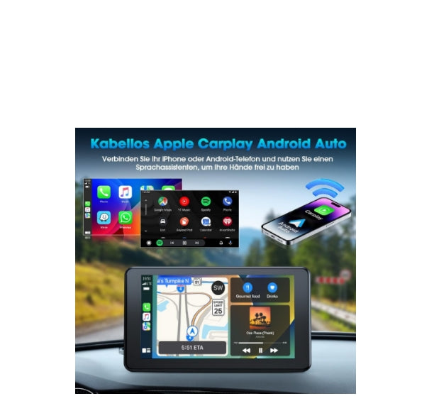 FR:  RC08DXXAXX,Wireless CarPlay Screen for Apple Carplay & Android Auto, 7 Inch IPS Touch Screen Car Stereo, Portable Car Radio, with Siri/Google Voice GPS Navigation/Super Link/Mirror Link/Bluetooth