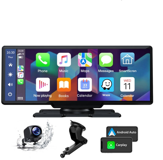 DE: RC28XAXDXX, 10,25-Zoll Touchscreen Wireless Carplay Android Auto Display mit GPS-Navigation, Siri Sprachassistent, Mirror Link, Bluetooth 5.0, AUX, FM