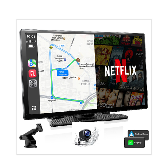 US: [Only for Tiktok] RC30XBXDXX, 9" Wireless CarPlay Screen for Old Cars