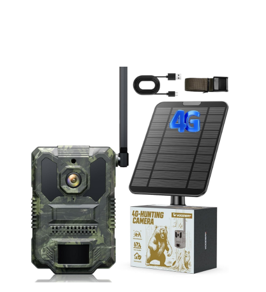 US: TC36AXPXUS,Cellular Trail Camera, 3rd Gen Solar Powered Game Cameras with Motion Activated, 2.5K Live Feed Built-in SIM Card, 0.1s Trigger Time