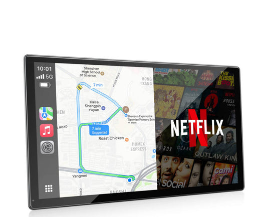 US: RC30,9'' Carplay Screen with Netflix YouTube and 1080P Backup Camera Upgraded Wireless Android Auto Screen Portable AI Magic Video Box Built-in Apps Voice Control Car GPS for iOS 10+ Android 11+