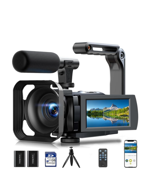 US: AC12CXXXXX, 5K Video Camera Camcorder 56MP Wifi IR Night Vision Vlogging Camera, 16X Digital Zoom Touch screen
