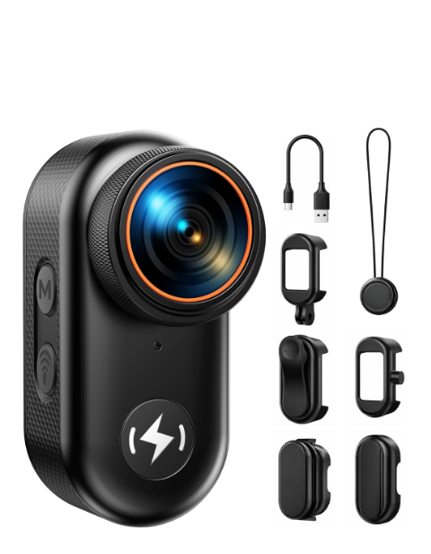 UK: AC27XAXXXX, Action Camera 4K, Thumb Body Camera with 64GB Card