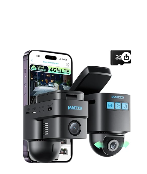 CA: DC22XCLXCA, 4G LTE Cellular Dash Cam Front Inside Remote Live-View Car Security Camera 24/7 Parking Mode