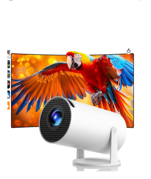 US:PR06XXXXUS,  Mini Projector with WiFi 6 and Bluetooth, Full HD 4K Support Portable Projector with Automatic Vertical Keystone Correction 270° Rotation and Android 11.0 Smart Projector for Bedroom