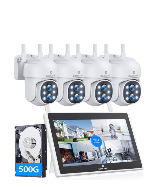 US: SC37, 5MP Wireless Security Camera System with Monitor,10x Zoom Dual Lens with Night Vision,Motion Detection,Expandable Hard Drive-10CH NVR Kit .for Home Surveillance Indoor/Outdoor