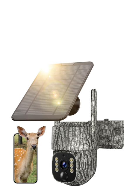 US: TC32B,Trail Camera- 4G LTE with Unlimited Data, 360° View HD Live Streaming, Game Camera with Solar Panel, Night Vision Motion Detection Two-Way Audio Camera for Hunting & Outdoor Security