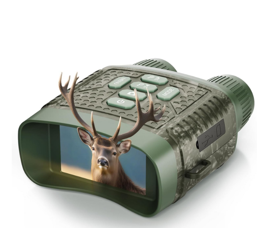 US: NV02, Night Vision Goggles, 4K Night Vision Binoculars with 5000mAh Rechargeable Battery, 48MP & 8X Zoom, 3'' HD Screen and 1500FT Viewing Range for Hunting & Security