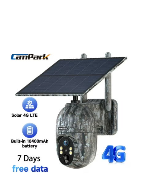 US: [Only for Walmart] TC27, 4G LTE Cellular Trail Camera Wireless, Solar Powered Game Camera with 360°Pan 90°Tilt, 1080P HD Night Vision, Motion Activated, Waterproof IP66, Hunting Security Camera with SIM Card, NO WiFi