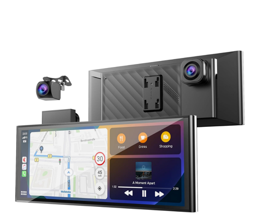 US: RC14XBXXXX,Volam 9.26'' Carplay Screen for Car with 4K Dash Cam, Compatible with Apple Carplay & Android Auto, Carplay with 1080p Backup Camera, Mirror Link, Loop Recording, GPS Navigation