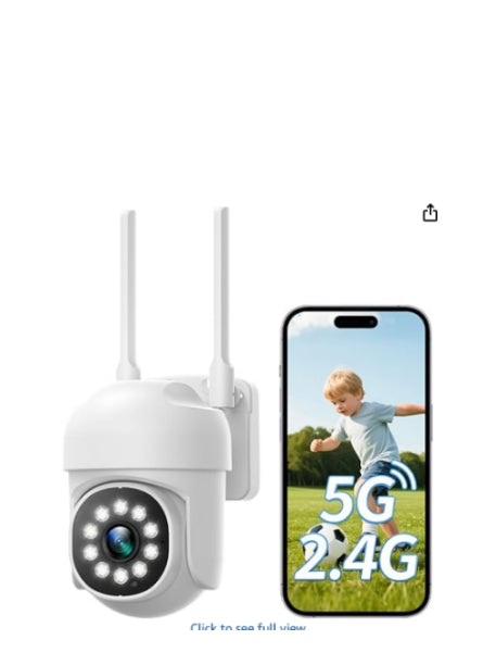 US: BC894-SLUS-0218, Wireless Cameras for Home Security, 2K 360° View Pan/Tilt Outdoor Wireless Security Camera, Auto Human Tracking, 3 Night Visions,2 Way Talk, Easy Install, 5G & 2.4G WiFi with SD Storage