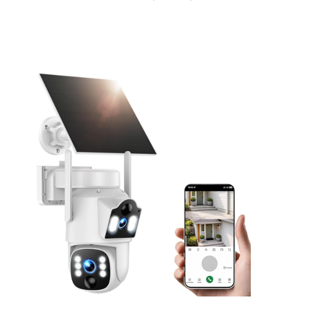 US: TC39XCXXUS, 4G LTE Cellular Security Camera, Dual Lens 360° PTZ Auto Tracking, Solar Camera Outdoor Wireless with SIM Card,2K HD Color Night Vision, IP66 Waterproof, 2-Way Audio,No WiFi Needed