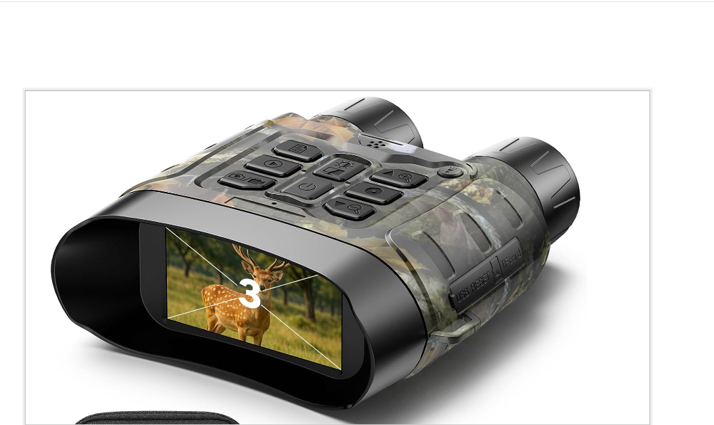 DE: NV03XAXXXX,Night Vision Goggles, Full Color Night Vision, 112 MP + 4K UHD, 18X Zoom, 5000mAh Battery, 64GB Card Included, 1968ft Viewing Range