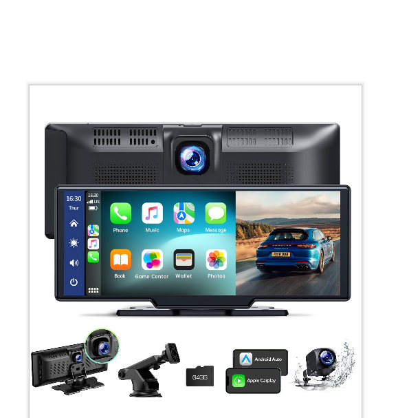 FR: [Only for Cdiscount]RC06DAXDXXX,10'' Autoradio Carplay sans Fil Caméra avant 2.5K+1080P Caméra de recul Écran Tactile