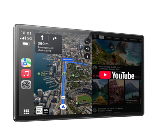 US: RC35XXXDXX, Extra Large 11 Inch Carplay Screen for Car, Built-in YouTube/TikTok Entertainment Video APPs, Backup Camera, Wireless Car Play and Android Auto Screen with Navigation/Voice Assistant/OTA Update