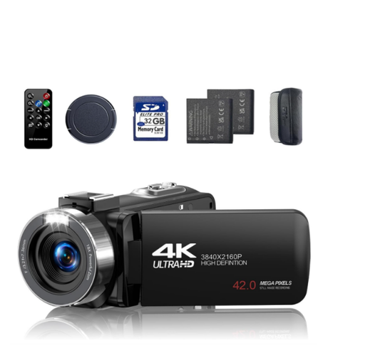 CA: AC13BAXXXX, Camcorder 4K 30fps Video Camera 42MP YouTube Vlogging Camera 18x Digital Zoom