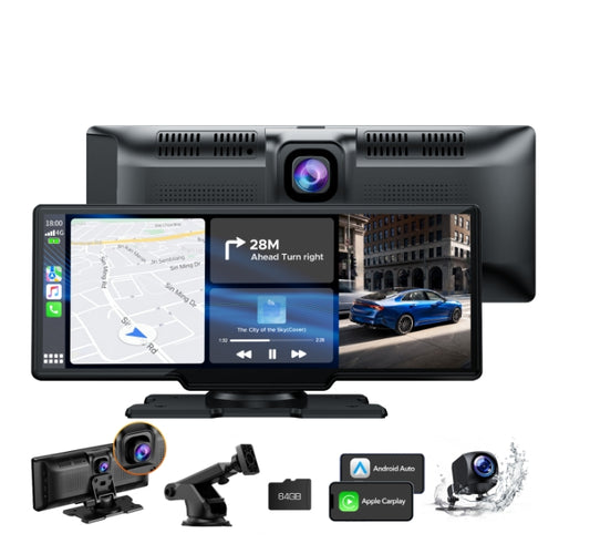 DE: RC06DAXDXX,Wireless CarPlay Android Auto,9,26 Zoll Tragbares Autoradio mit 2,5K+1080P Dashcam Vorne Hinten