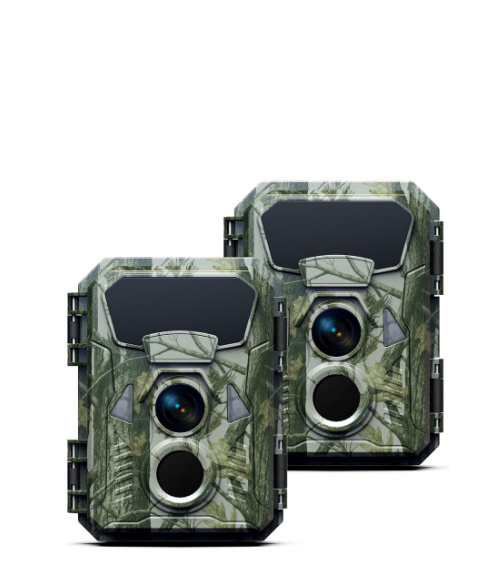 CA:TC33, Trail Camera 2 Pack - 2025 Upgrade 4K 48MP HD Night Vision Motion Activated Waterproof 120° Wide Angle Game Camera Trail Cam for Hunting & Wildlife