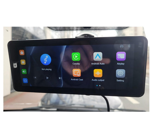 DE: RC09E,   Wireless Carplay und Android Auto Tragbares Autoradio Bluetooth, 6.86 Zoll IPS-Touchscreen mit 1080P wasserdichter Rückfahrkamera