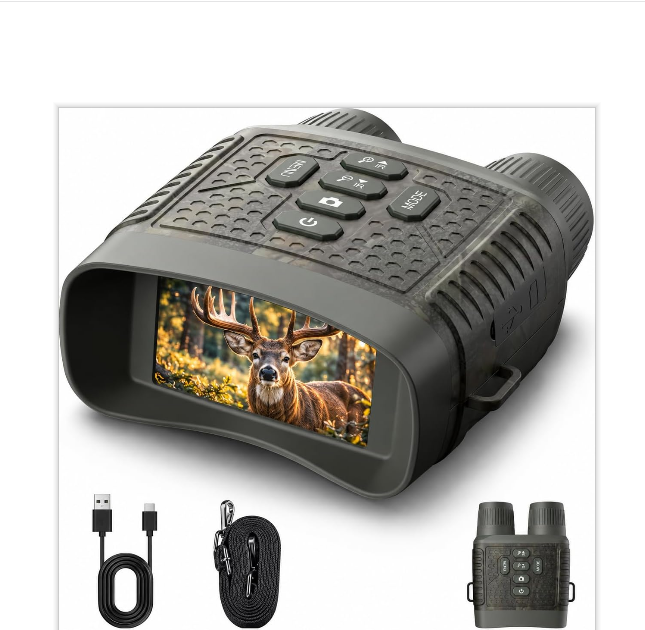 US: NV02XBXXXX,4K Night Vision Binoculars, 1312Ft Infrared Range, 10X Zoom, 5000mAh