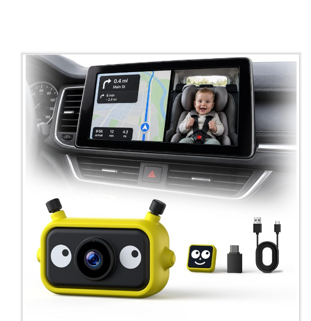US:  [Only for Tiktok]  RC38XXLDXX-TK,【 Only for Wired CarPlay Vehicles】 3-in-1 Baby Car Camera & Wireless CarPlay Adapter for iPhone & Android, Supports Screen Mirroring, Split Screen Display & Night Vision, 1080P Full HD Rear-Seat Monitoring Displayed